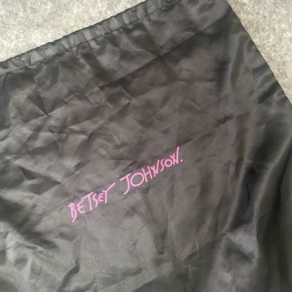 Betsey Johnson Dust Bag Storage Purse Shoes Travel Black 21 x 20” Drawstring - Picture 5 of 11